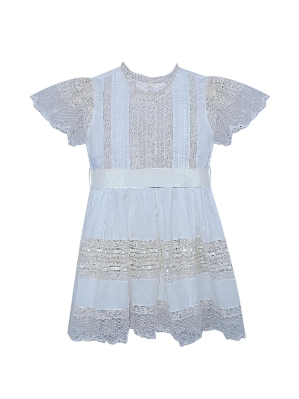 Remember Nguyen Phoenix N Ren Anna Grace Girls Dress - Ecru Lace Size 10